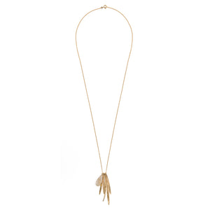 Wouters & Hendrix - NSC034 - bamboo leaves and rutilated quartz - gold