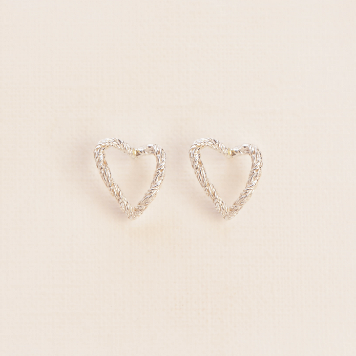 Wouters & Hendrix - ELC00200 - heart shaped stud - silver
