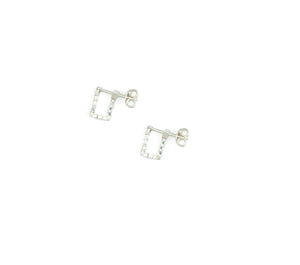 Martine Viergever - Earring - Square simple - silver